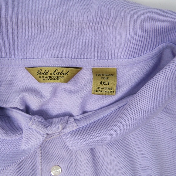 RoundTree Yorke Gold Label Sz 4XLT Polo - Picture 6 of 6